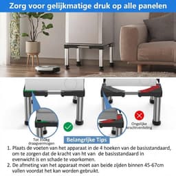 Ploutos® Wasmachine Verhoger - Wasmachine Sokkel - Wasmachine Onderstel - Zwart - 43cm x 25cm x 12cm — thumbnail 5