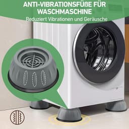 4 Stuks Antivibratie Voeten voor Wasmachine, Slipbestendige Steunen, Geluidsdempers voor Stabiliteit en Levensduur Verlenging — thumbnail 2