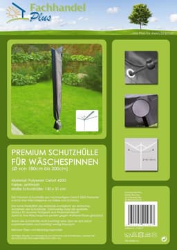 Droogmolen Beschermhoes - Drogerhoes Outdoor - Bescherming Buiten - Waterafstotend Materiaal - 130 x 31 cm - Antraciet — thumbnail 2