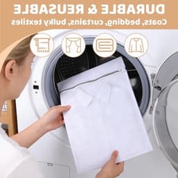 Waszakken voor Overhemden, Truien en Beddengoed - Herbruikbare Wasnetten met Ritssluiting 90 x 110 cm, Perfect voor de Wasmachine — thumbnail 4