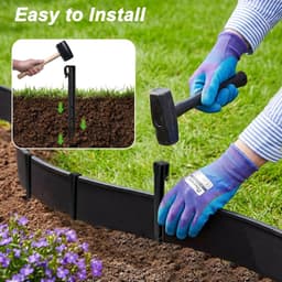 SnelShoppen - Pack van 20 Plastic Grondankers - 25 cm Zwarte Grondsteken voor Tuin, Tentconstructie, Onkruiddoek en Tuinranden — thumbnail 5