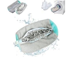 Waszak - Schoenenwaszak - 39 x 19 cm - Vormvast mesh-materiaal - Schoenenwaszak - Met ritssluiting en ophanglus - Herbruikbaar - Alleen geschikt voor de wasmachine
