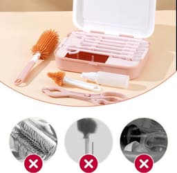Droogrek voor babyflessen met borstelset - Hygiëne & Drogen - Groen — thumbnail 5
