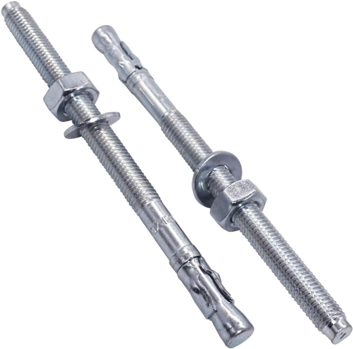Wigankers - Boutankers pluggen - Stevig Verankeren - Verzinkt Staal - M10 x 150 mm - Zilver — afbeelding 1