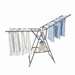 Droogrek - Wasrek - Opvouwbare Kledinghanger - Grijs - Uitstekend draagvermogen - 180 x 76 x 45 cm -Makkelijk op te bergen wanneer opgevouwen. m Drooglengte - — thumbnail 2