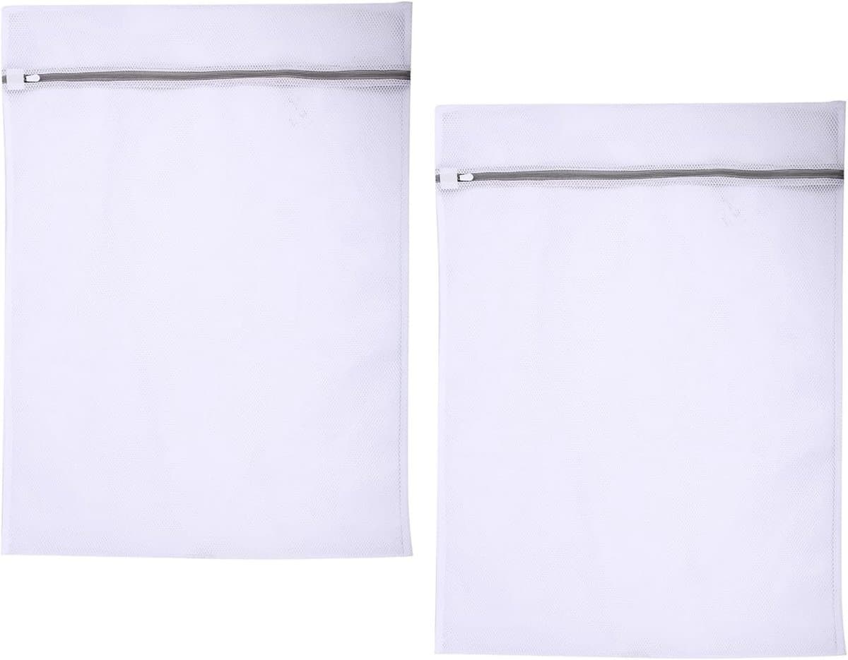 Set van 2 Waszakken, Perfect voor Kleding, Bedlinnen en Gordijnen, 60 x 80 cm, Herbruikbare Wasnetten met Rits voor de Wasmachine — afbeelding 1