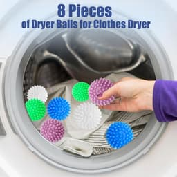 8 stuks drogerballen, drogerballen voor wasdroger, drogerballen voor donsjacks, herbruikbare wasballen, voor wasmachine, wasdroger, ballen, wollig wassen — thumbnail 2