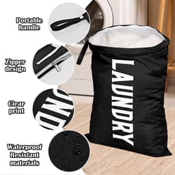 Dailygoods - 2 Stuks Waterdichte Reizen Waszak met Handvatten - Grote en Kleine Maten — thumbnail 5