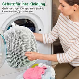 Waszak voor wasmachine, waszak met koordstopper, wasnet, klein, herbruikbaar, waszak om vervorming en vouwen van kleding te voorkomen, beschermt kleding — thumbnail 5
