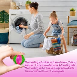 Haarverwijderaar Voor de Wasmachine, Haaropvangballen Voor de Wasmachine, Haarverwijderingsballen, Verwijdert Effectief Katten, Honden en Ander Haar van Beddengoed en Kleding (Veelkleurig) — thumbnail 5