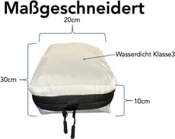 Waterdichte verpakkingskubussen met compressie, ultralichte 3 pakzakken met ritssluiting, perfect georganiseerd tijdens het wandelen, reizen en kamperen, 30 x 20 x 10 cm, zwart, grijs en — thumbnail 5
