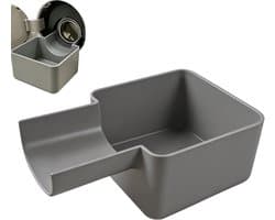 Afvoerbak voor wasmachine - 10 ×16 cm - 3D-geprinte waterdichte bak - Lekbak wasmachine - Wateropvang - Afvoer - Wasmachine Wateropvangbak - Opvangbak tegen lekkage - universele opvangbak voor filterreiniging - Grijs
