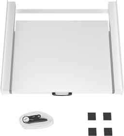 KIRA® Tussenstuk Wasmachine Droger - Laadcapaciteit 100kg - Wasdroger - Stapelkit voor Wasmachine en Droger - Wit - 54cm x 60cm x 8cm — thumbnail 3