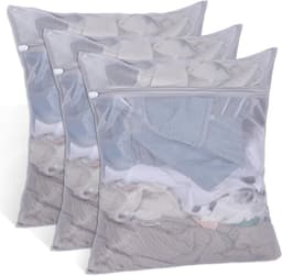 Grote waszak met ritssluiting voor wasmachine, herbruikbare mesh wasnet voor delicate kleding, 50 x 60 cm, 3 stuks, ideaal voor truien en overhemden — thumbnail 1
