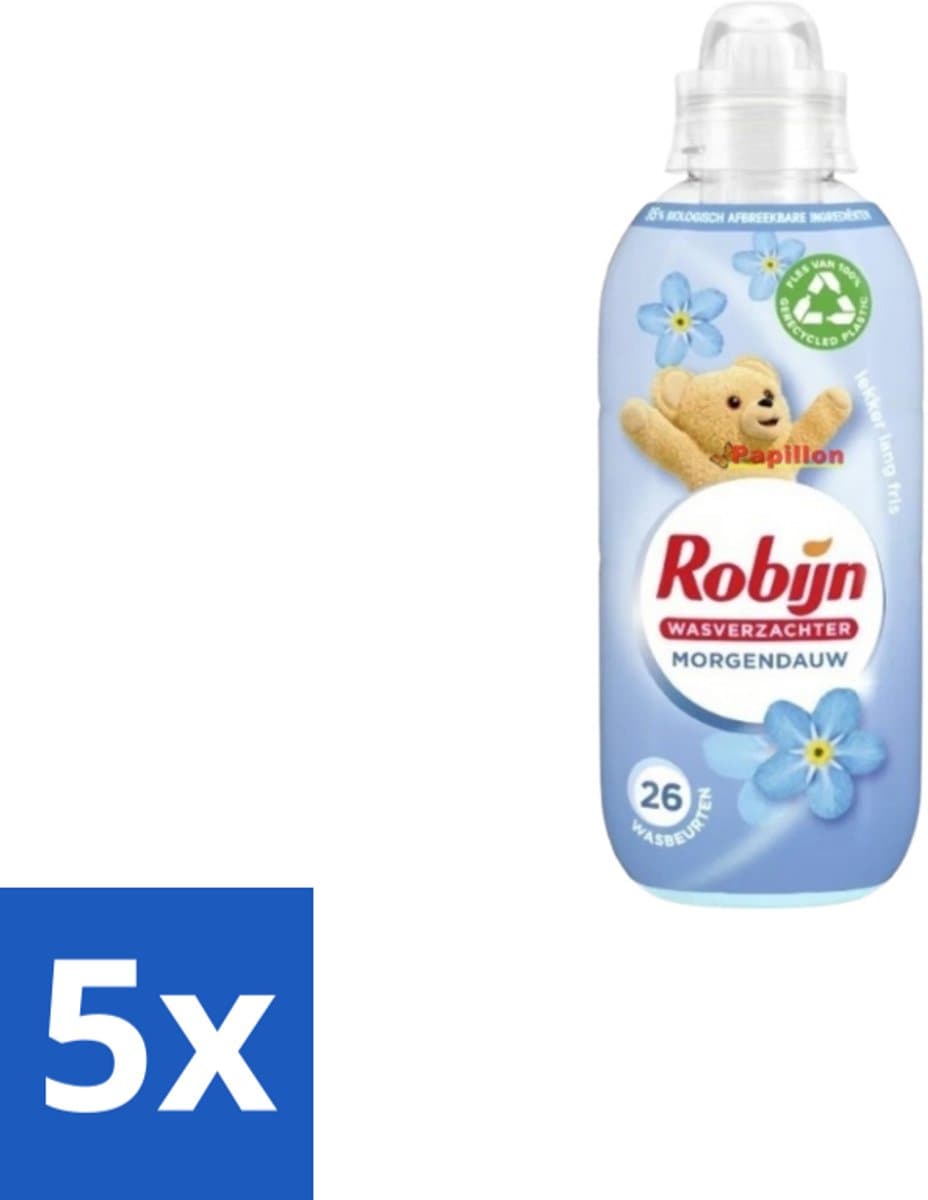 5 x Robijn – Wasverzachter – Morgendauw – 650 ml - Wasverzachter - Wasgeur - Zachtheid - Kledingverzachter - Frisheid — afbeelding 1