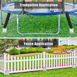 SnelShoppen - 6 stuks 76 cm Grondankers Schroef met L-Beugel voor Trampoline, Swing Set, Tent, Luifel, Carport - Taps Toelopende Spiraal Ankers 2,8 In — thumbnail 4
