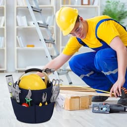 Vrijstaande gereedschapsmand - multifunctionele opbergmand - marineblauw - 17 liter — thumbnail 3