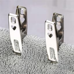 Wasknijpers - Kledingklemmen Ophangklemmen - Kleding Drogen - Roestvrij Staal - 10 stuks - Zilver — thumbnail 2