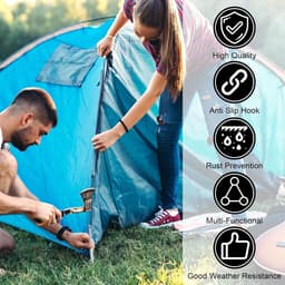 Grondanker - Zilver - 30 cm - Titaniumstaal V-vormige Haringen - Voor Camping en Outdoor — thumbnail 3