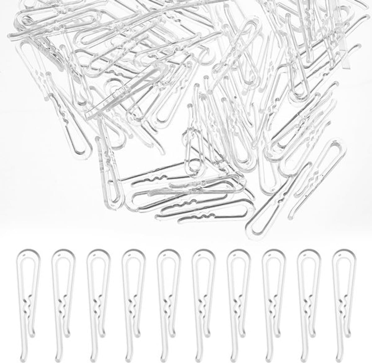Krokodillenclips 200 stuks - U-vormige Kunststof Clips - Antislip Grip - Lichtgewicht - Herbruikbaar - 38 mm - Stofclips — afbeelding 1
