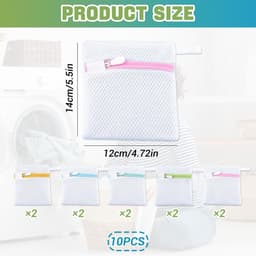 Solidchoice - Set van 10 Kleine Waszakken voor de Wasmachine — thumbnail 4