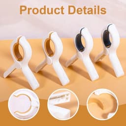 Strandhanddoek Clips - 8 Stuks - Winddicht - Robuuste Constructie - Antislip - Geschikt voor Strandstoelen - Zachte Siliconen Bekleding - Handdoekclips — thumbnail 3