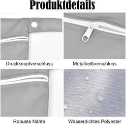 Dailygoods - 2 stuks reiswaszak groot 55 x 45 cm, waterdichte waszak met ritssluiting en handvat, wasbare waszak, groot voor reizen, fitnessstudio, camping, grijs-roze — thumbnail 3