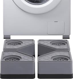 Anti Trillingsmat Wasmachine - en Wasdroger - Geluidsdempende Antislip Mat - Rubber Mat Trillingsdempers - Trillingsdempers wasmachine – Extra dik - Voetjes wasmachine & droger - Wasmachine demper – Anti trillings - vibratie - dempers pads – Antislip — thumbnail 1