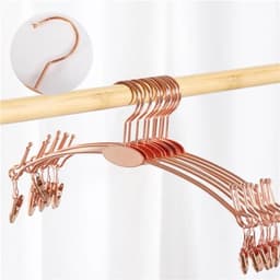 Metalen Sokkenklem - Wasknijpers Ondergoed - Kleding Drogen - Roestvrij Staal - 15x28.5 cm - Roségoud — thumbnail 5