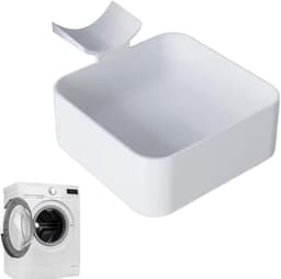 Wasmachine Lekbak - Wateropvangbak - Vloer Beschermen - Lekvrije Aansluiting - 13 x 13 cm - Wit — thumbnail 1