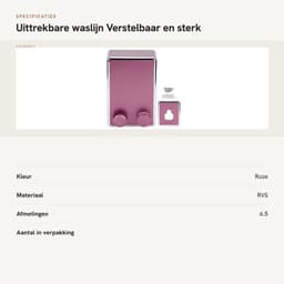 Waslijn uittrekbaar tot 4,2 m - Roestvrij Staal - Geschikt voor Binnen/Buiten - Maximaal 20 kg - Verstelbaar - Eenvoudig op te bergen - Droogrek — thumbnail 4