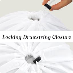 Nylon waszak XL - vergrendelbare trekkoordsluiting - machinewasbaar - ideaal voor grote ladingen kleding - ShopVlot — thumbnail 4
