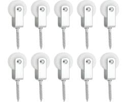 SnelShoppen - 10 stuks 30mm Nylon Pulley Touw Hijsrollen voor Binnen, Terras, Balkon, Dak en Wandbevestigingen - Compact en Ruimtebesparend