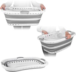 Beldray Opvouwbare Wasmand - 37L | Hip-Hugger | Grijs — thumbnail 1