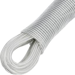 Dailygoods- Waslijn 30 m - Stalen kern - Zware belasting - Roestvrij - Waterdicht - Draagvermogen 220 kg - Wasdraad — thumbnail 3
