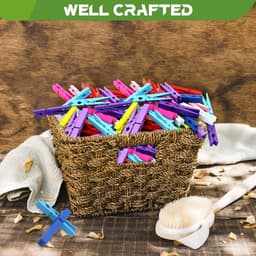 Gekleurde Houten Wasknijpers 100 Stuks - Knutsel Wasknijpers 2,9 Inch - Kledingknijpers voor Ophangen, Klaslokaal, Decoratie en DIY — thumbnail 2