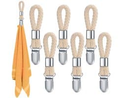 Dailygoods- Handdoekclips Hoogwaardige Mat - Handdoek Klemmen - Handdoek Houders - Keukenhanddoek Klemmen - Clips voor Badhanddoeken/Theedoeken - 6 Stuks - Handdoekhangers