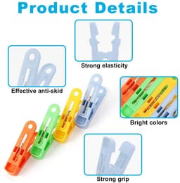 Dailygoods- Kledingklemmen 60 Stuks - Kledingklemmen met Mand - Antislip Klemmen - Waterdichte Klemmen - Roestvrij Staal - Ideaal voor Organiseren - Wasklemmen — thumbnail 2
