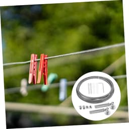 Waslijn Roestvrijstaal - Droogtouw Buiten - Kleding Drogen - Draadvormig Ontwerp - 5 Meter - Zilver — thumbnail 3