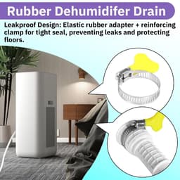 1-pack – Aircoslang – Afvoerslang voor mobiele airco – Airco-accessoire – Verlengslang – Inclusief 1 klem – Geschikt voor luchtontvochtigers, airco's en buitenkranen – Geschikt voor diameters van 15–25 mm – 3 meter lang – Wit — thumbnail 5