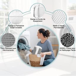 Waszakken, wasmachine, 360 graden rondom reiniging, schoenenzak, wasmachine met verborgen ritssluiting, voor gymschoenen, tennisschoenen, canvas schoenen (grijs) — thumbnail 4