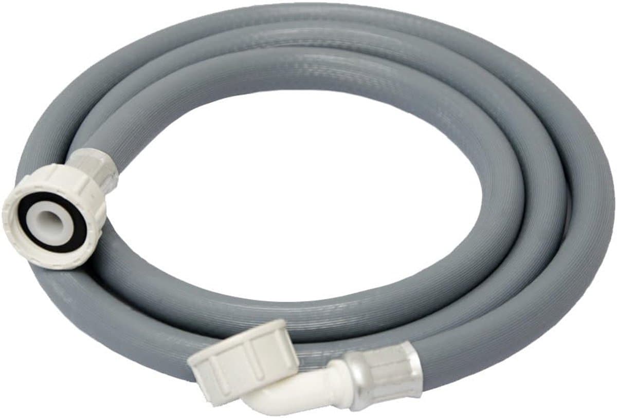 Wasmachine Inlaatslang - Trommel Wasmachine Inlaatslang - Wasmachine Slang - 2m Inlaatslang - Geschikt voor Wasmachines en Vaatwassers - Grijs - Kunststof - 1 Stuk — afbeelding 1