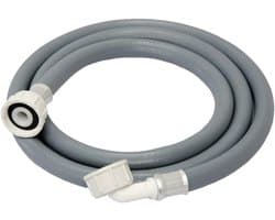 Wasmachine Inlaatslang - Trommel Wasmachine Inlaatslang - Wasmachine Slang - 2m Inlaatslang - Geschikt voor Wasmachines en Vaatwassers - Grijs - Kunststof - 1 Stuk
