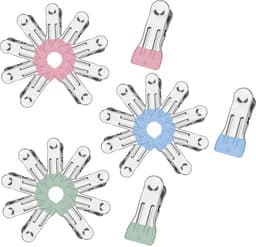 Ibenzoa® Set van 30 Roestvrijstalen Wasknijpers met Rubberen Beschermhoes — thumbnail 1