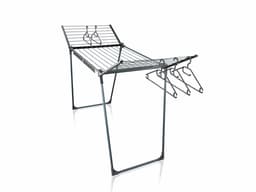 Leifheit droogrek Pegasus 200 Solid zwart - 20 m drooglengte - incl. houders voor klein wasgoed en 5 kledinghangers — thumbnail 1