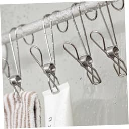 12 stuks robuuste wasknijpers met magnetische hanger voor kleerhangers - RVS wasknijper set met mondbadbeker - Kleding accessoires voor draadclips — thumbnail 3