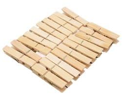 120 bamboe wasknijpers - 6x1,2 cm verdikte wasknijpers - antislip wasknijpers - voordelige familieverpakking