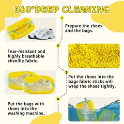 Ibenzoa® Herbruikbare XXL Schoenwaszakken voor Optimale Schoonmaak en Bescherming van Schoenen — thumbnail 5