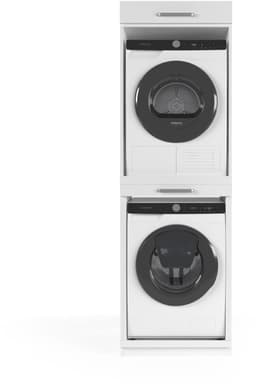 Wasophoogte® Wasmachine Kast Berlin - Wasmachine verhoger - Wasmachine ombouw - 700(D)*665(B)*2110(H) mm - Wit — thumbnail 1