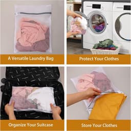 3 Stuks Mesh Waszakken voor Delicaten - Duurzame Honingraat Lingerie Tassen - Met Elastische Rits - Wasmachine Droger Delicaten Tas - Wassen Kousen Ondergoed BH . — thumbnail 3
